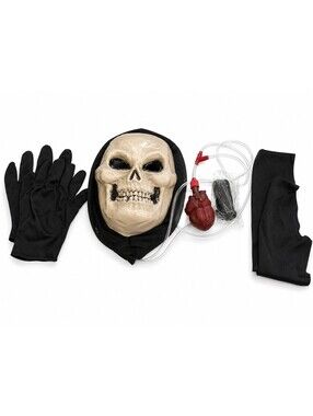 Halloween Dripping Bleeding Skull Skeleton Reaper Mask Costume Pump FUN WORLD